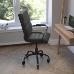 Black LeatherSoft with Black Frame Chair