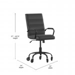 Black LeatherSoft with Black Frame Chair