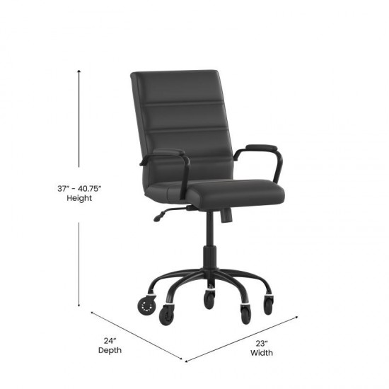 Black LeatherSoft with Black Frame Chair