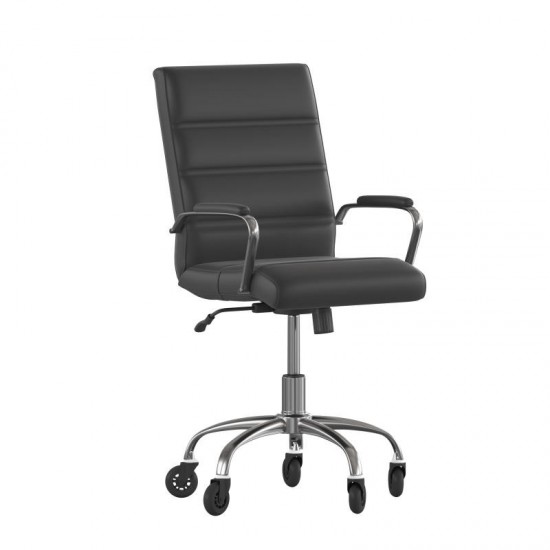 Black LeatherSoft with Chrome Frame Chair