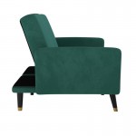 Emerald Velvet Futon Sofa