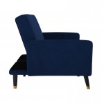 Sophia Premium Split Back Navy Velvet Futon Sofa