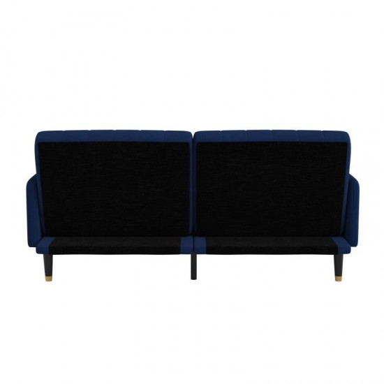 Sophia Premium Split Back Navy Velvet Futon Sofa