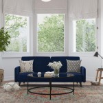 Sophia Premium Split Back Navy Velvet Futon Sofa