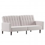 Stone Faux Linen Futon Sofa