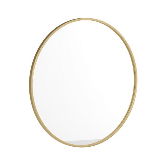 Gold 30" Round Wall Mirror