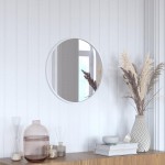 Silver 20" Round Wall Mirror