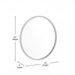 Silver 20" Round Wall Mirror