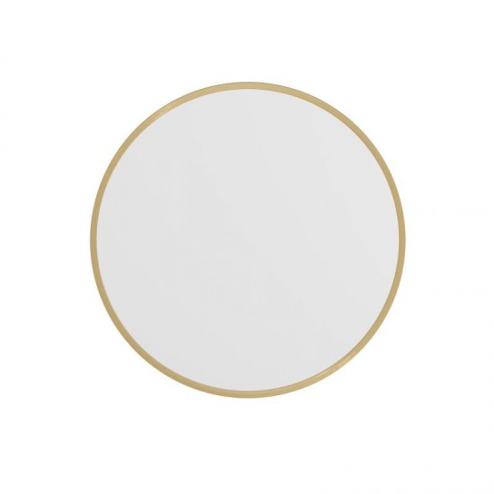 Gold 24" Round Wall Mirror