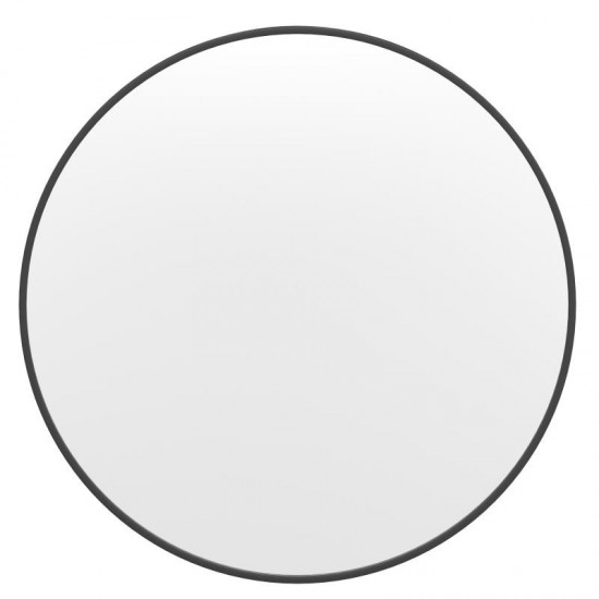 Black 36" Round Wall Mirror