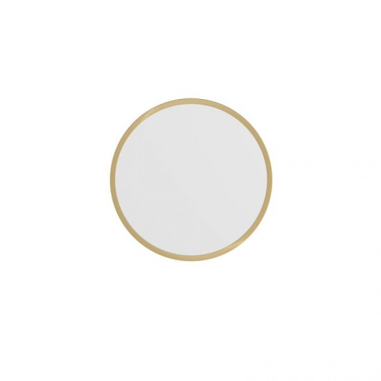 Gold 16" Round Wall Mirror