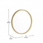 Gold 16" Round Wall Mirror