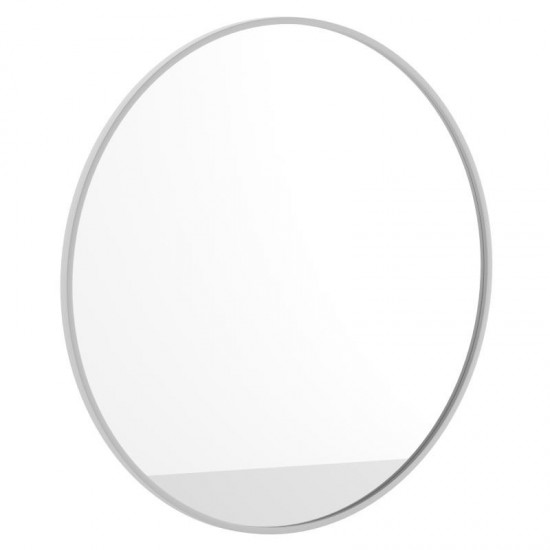 Silver 36" Round Wall Mirror