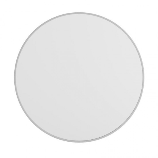 Silver 36" Round Wall Mirror