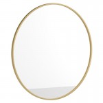 Gold 36" Round Wall Mirror