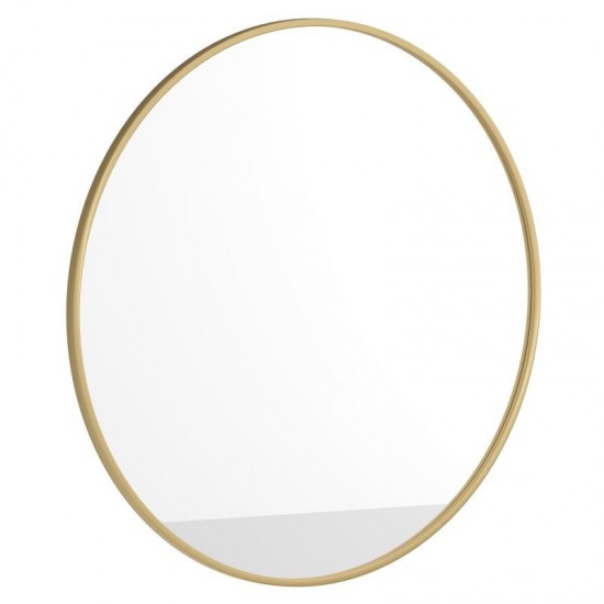 Gold 36" Round Wall Mirror