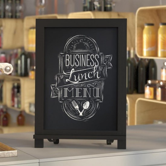 Torched Black Tabletop Chalkboard 12" x 17"