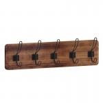 Rustic Brown Wall Coat Rack