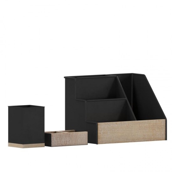 3PC Black Organizer Set