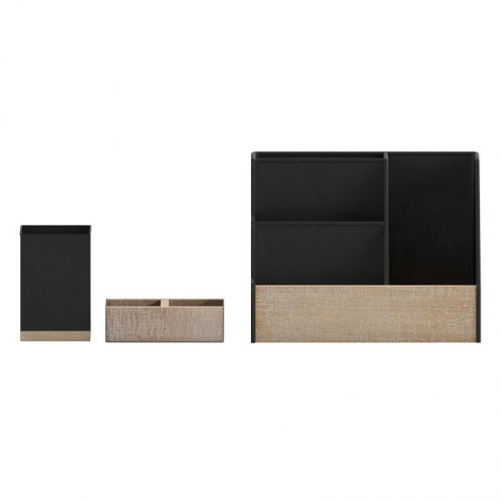 3PC Black Organizer Set