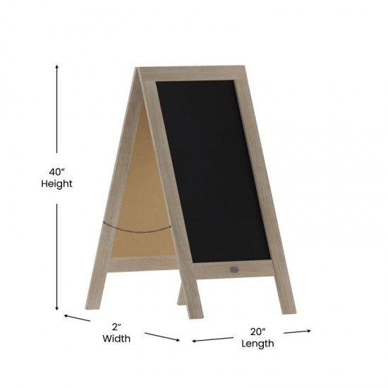 Weathered A-Frame Chalkboard