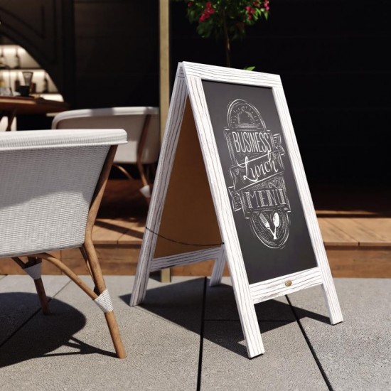 Whitewashed Chalkboard Set