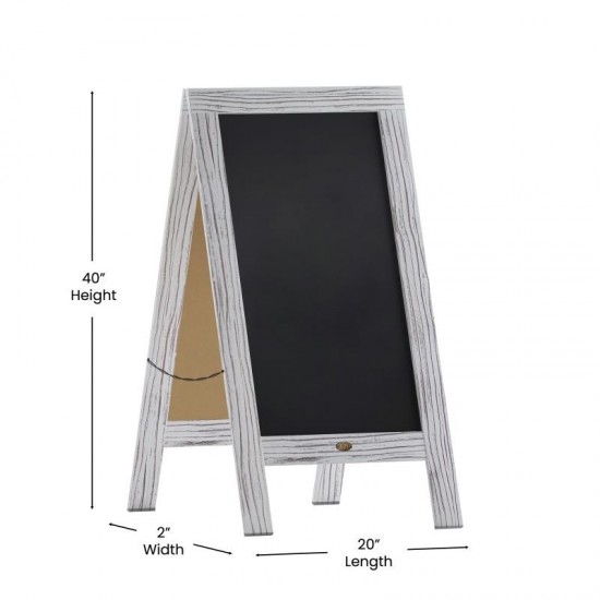 Whitewashed Chalkboard Set