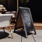 Black A-Frame Chalkboard Set