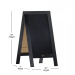 Black A-Frame Chalkboard Set