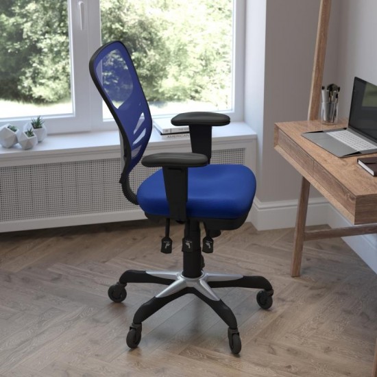 Blue Chair with Roller Wheels