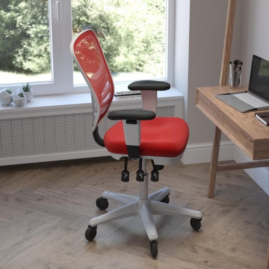 Red Chair with Roller Wheels