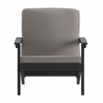 Black Chair-Charcoal Cushions