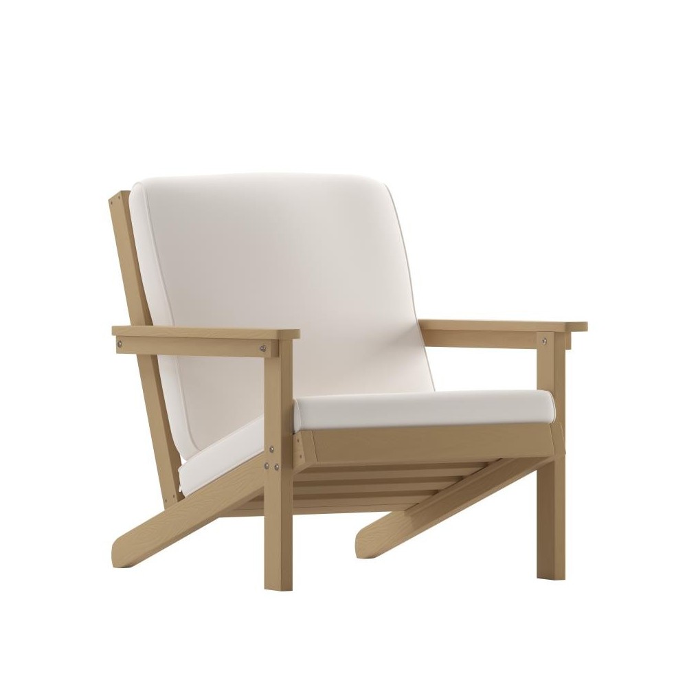 Brown Chair & Cream Cushions
