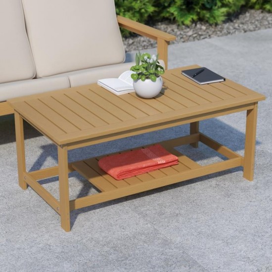 Natural Cedar Poly Resin Table