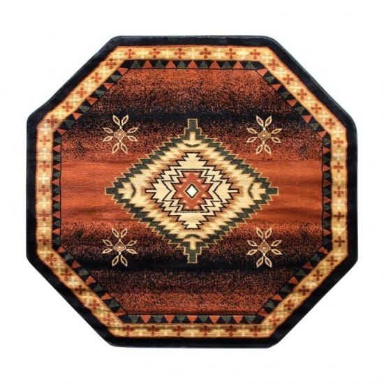 Black 5x5 Southwest Area Rug