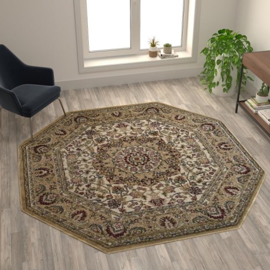 Mersin Ivory 7x7 Persian Area Rug