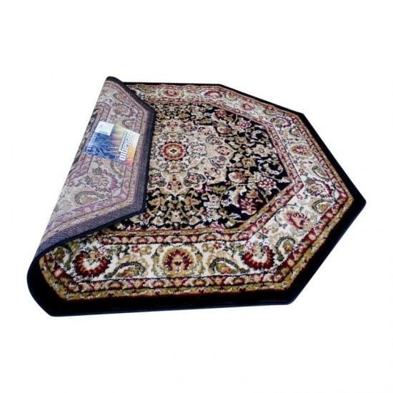 Black 4x4 Persian Area Rug