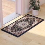 Black 2x3 Persian Area Rug