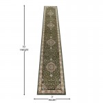 Green 3x15 Persian Area Rug