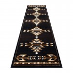 Brown 3x16 Southwest Area Rug