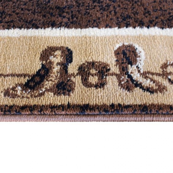 Brown 2 x 11 Western Area Rug