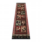 Black 2x7 Rooster Area Rug