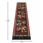 Black 2x7 Rooster Area Rug