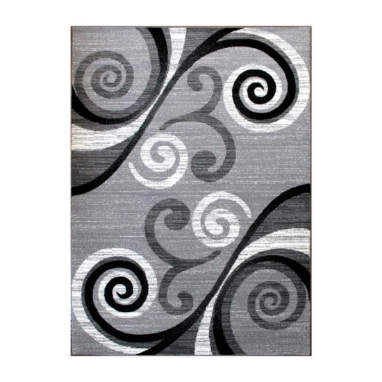 Grey 8x10 Modern Area Rug