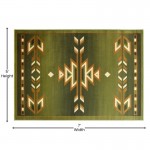 Green 5x7 Southwest Area Rug