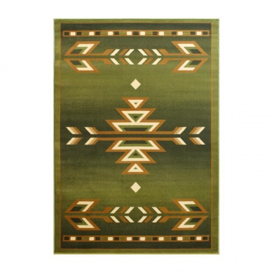 Green 6x9 Southwest Area Rug