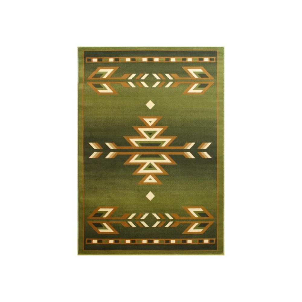 Green 6x9 Southwest Area Rug