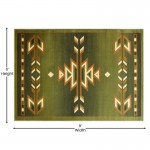 Green 6x9 Southwest Area Rug