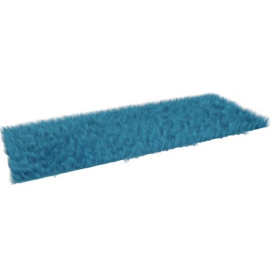 Turquoise 2x7 Faux Fur Rug