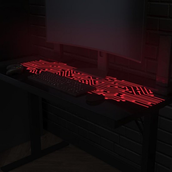 43" Black LED Gaming Desk